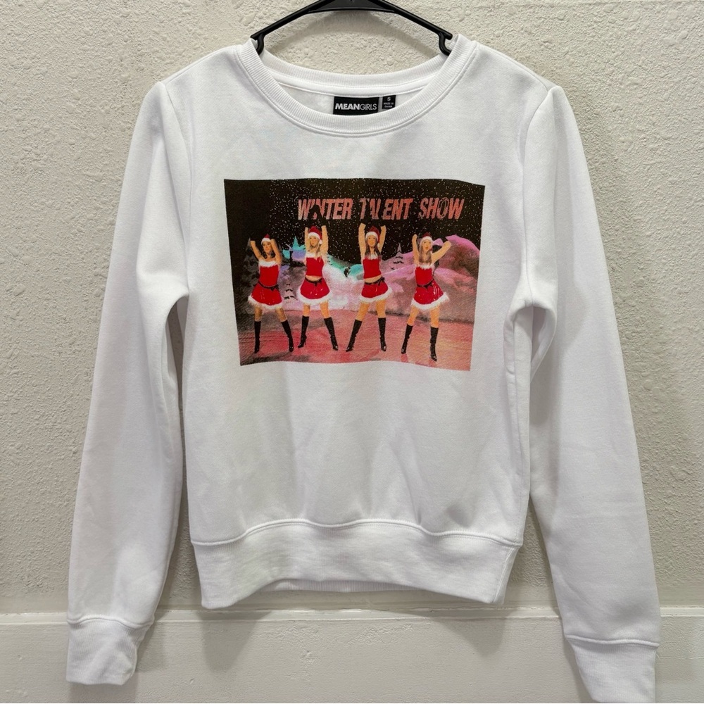 Mean Girls Winter Talent Show Christmas White Sweatshirt Small